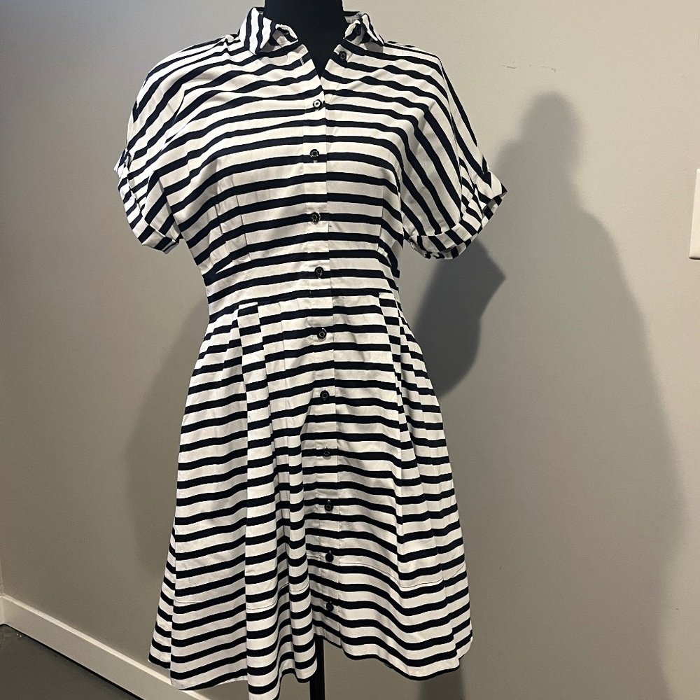 Kate Spade Navy/White button down dress
